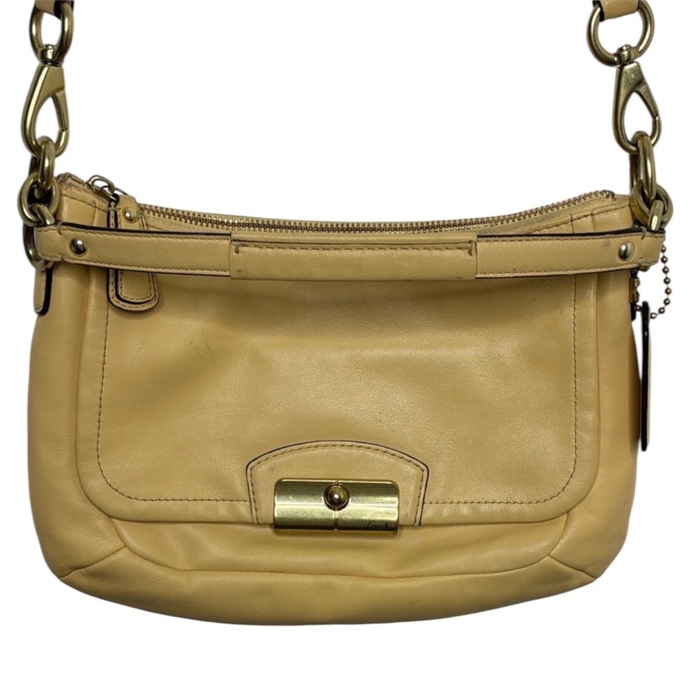 Coach Kristin Buttercup Leather Shoulder Bag F22308 BLEMISH
